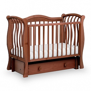 Кровать детская БИ 08.3 Маргаритка маятник продольный, светлый орех (Лель, LIEL-БИ 08.3_светлый орех)